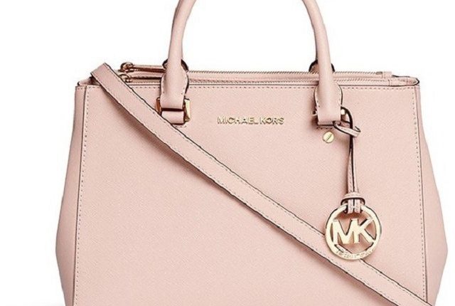 Túi xách hàng hiệu Michael Kors chính hãng Us Cynthia Medium Leather  Satchel màu fawn hồng